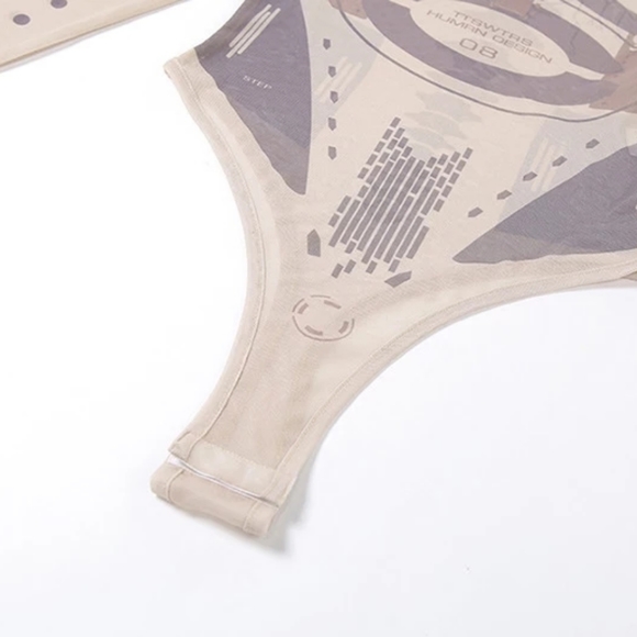 Lux 2 Piece Futuristic Printed Outfit - Picture 5 of 8